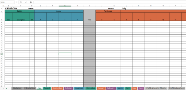 Simple Cash Book Spreadsheet — db-excel.com