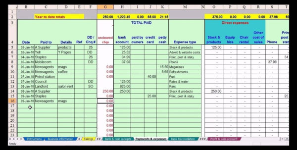 Simple Double Entry Bookkeeping Spreadsheet Spreadsheet Downloa simple ...