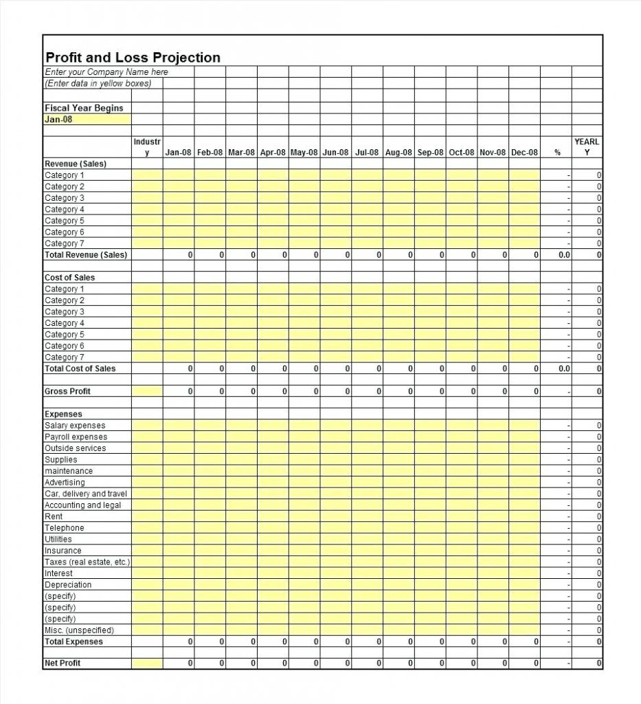 Simple Spreadsheet For Self Employed Within Free Sample Profit And Loss Statement For Self Employed As Well Form