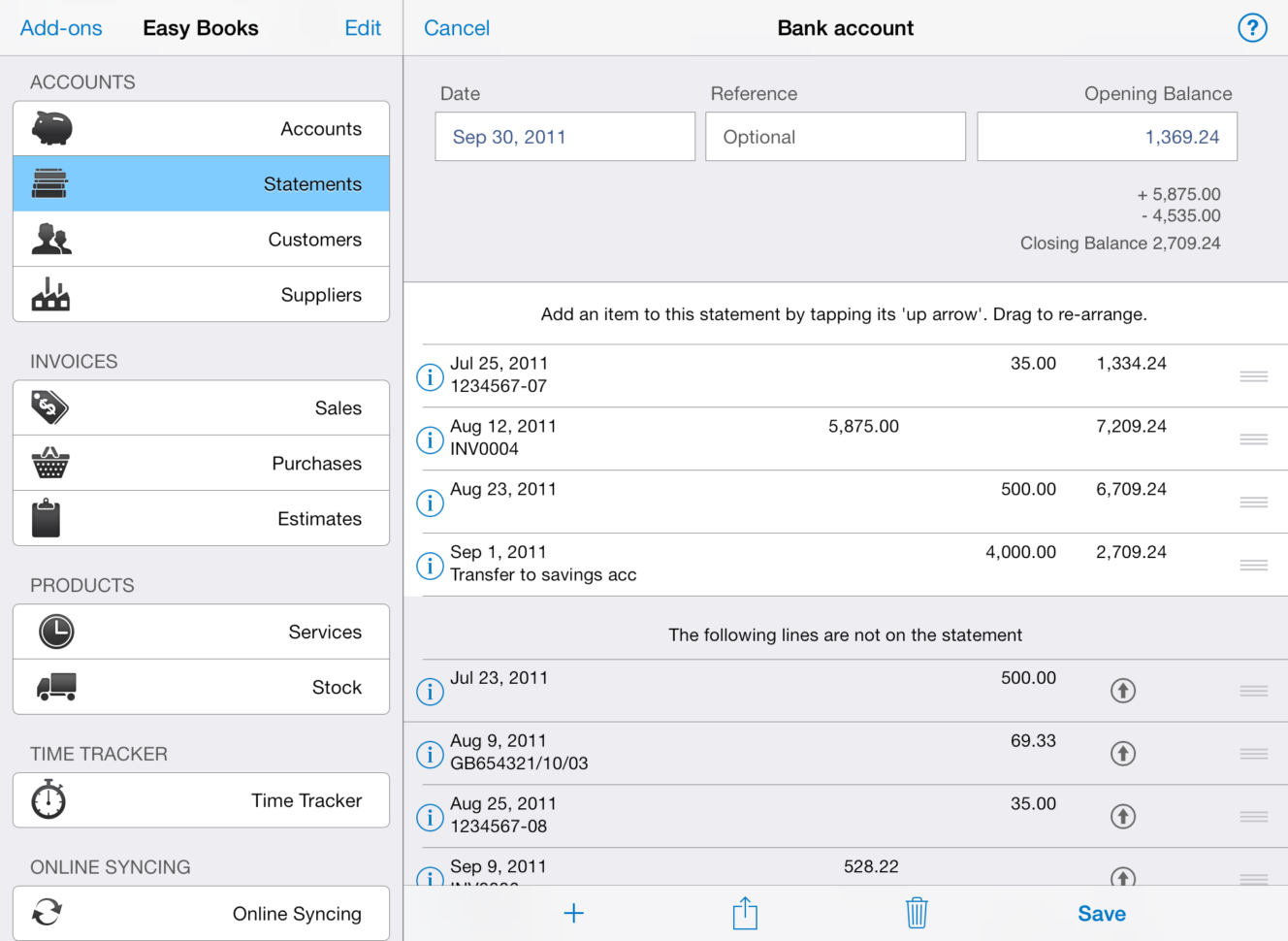 Simplex D Account Book Spreadsheet In Easy Books For Ios  Easy Books