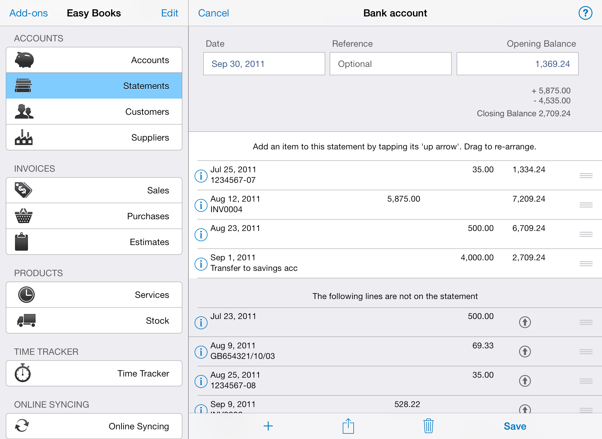 Simplex D Account Book Spreadsheet in Easy Books For Ios  Easy Books