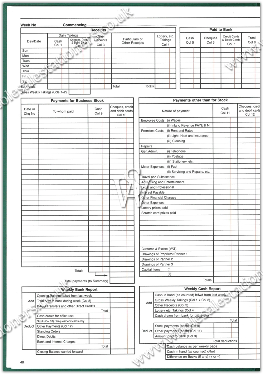 Simplex D Account Book Spreadsheet Within Account Book,simplex D  Wholesale Stationers