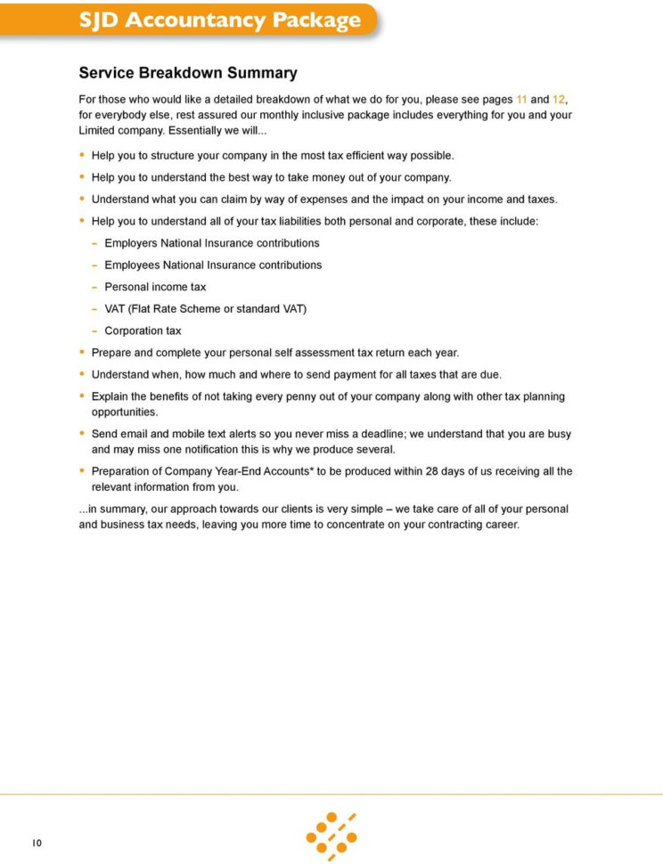 Sjd Accountancy Spreadsheet In Contractor S Guide. To Running Your Own Limited Company.  Pdf