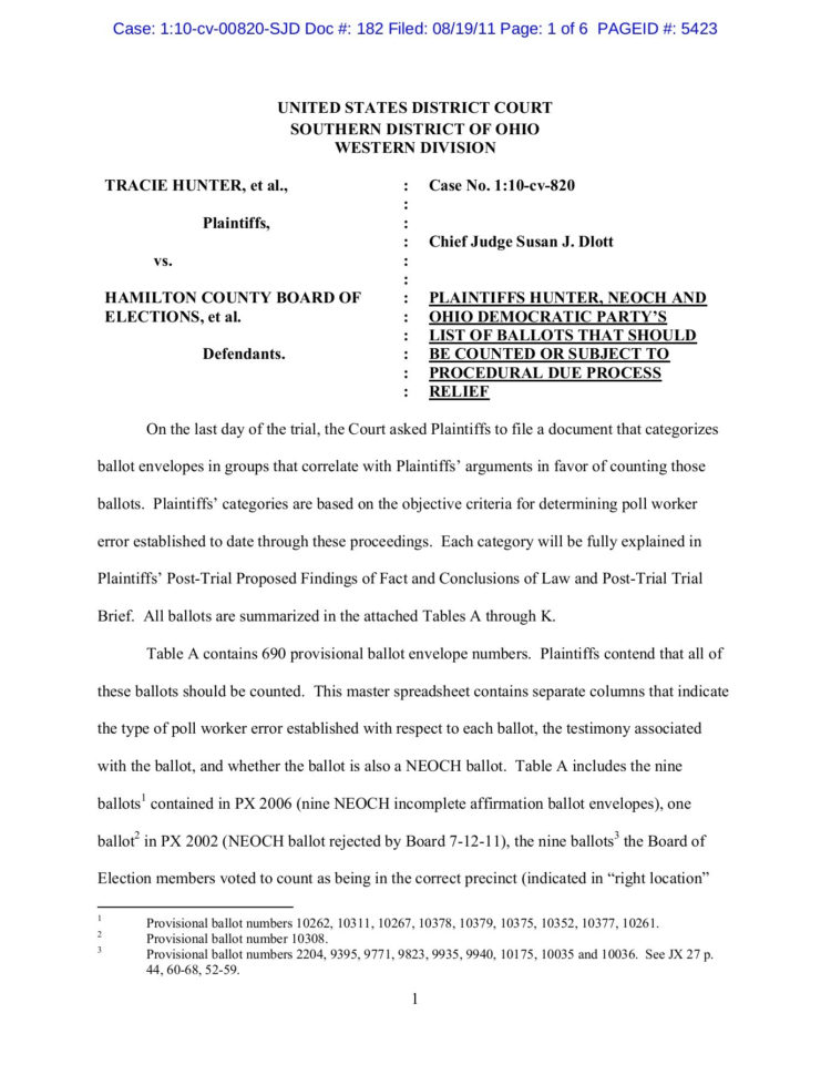 Sjd Spreadsheet In United States District Court Southern District Of Ohio  Pages 1