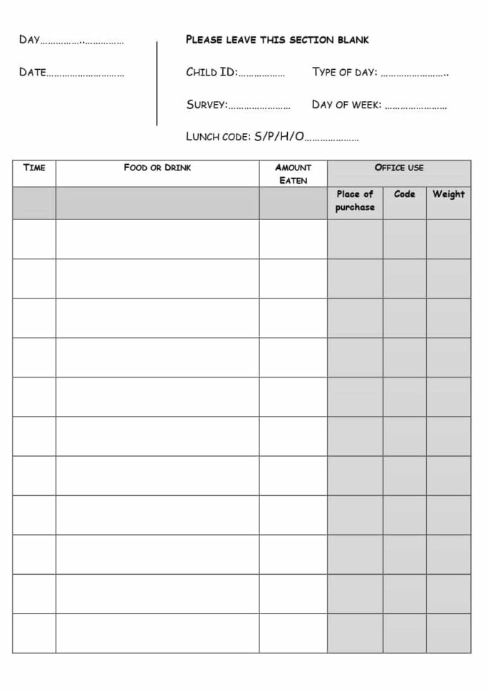 Slimming World Food Diary Spreadsheet Printable Spreadshee free ...