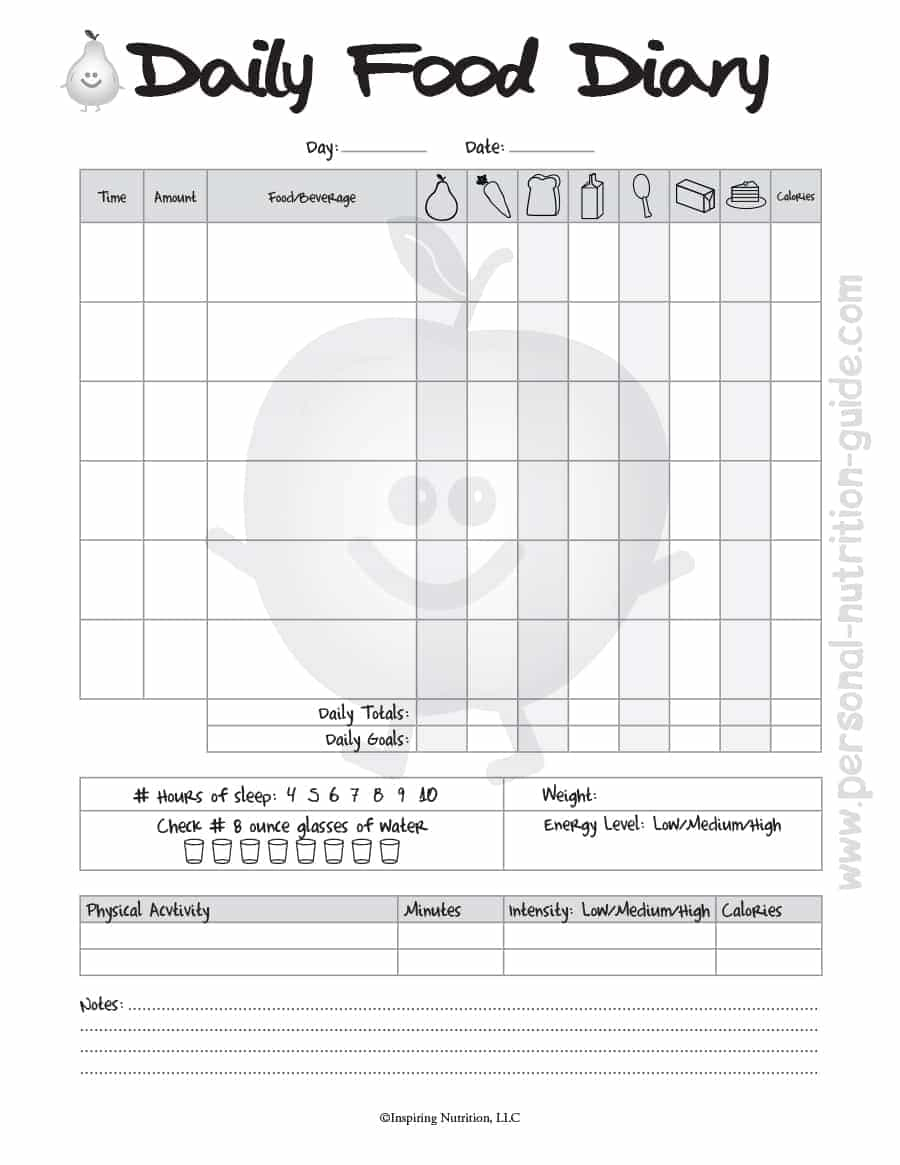 Slimming World Food Diary Spreadsheet Printable Spreadshee Slimming 