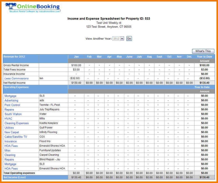 Small Business Expenses Spreadsheet Template