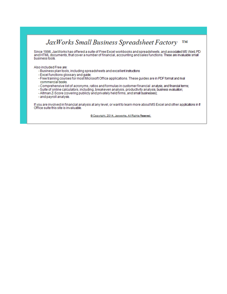 Small Business Financial Analysis Spreadsheet In Free Business Start Up Budget  Templates At Allbusinesstemplates
