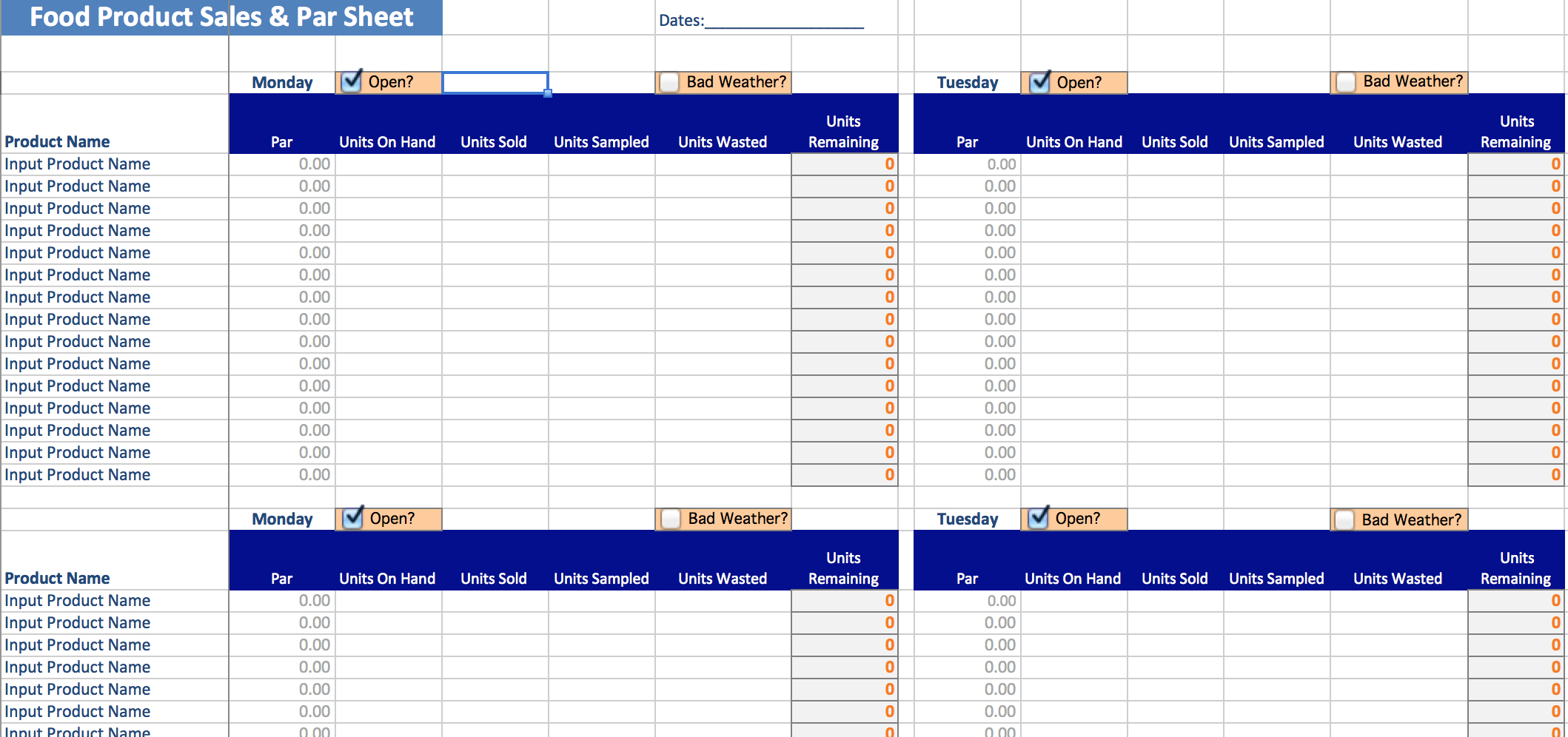 Small Food Business Spreadsheet Intended For Small Food Business  Food Business Tools