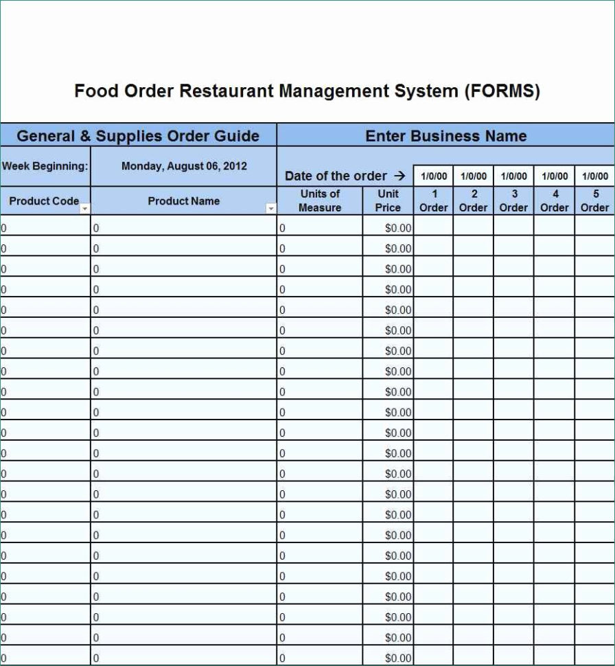 Smallwares Inventory Spreadsheet Pertaining To Food Inventory 