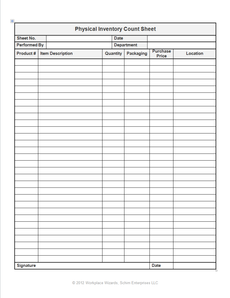 Smallwares Inventory Spreadsheet — db-excel.com