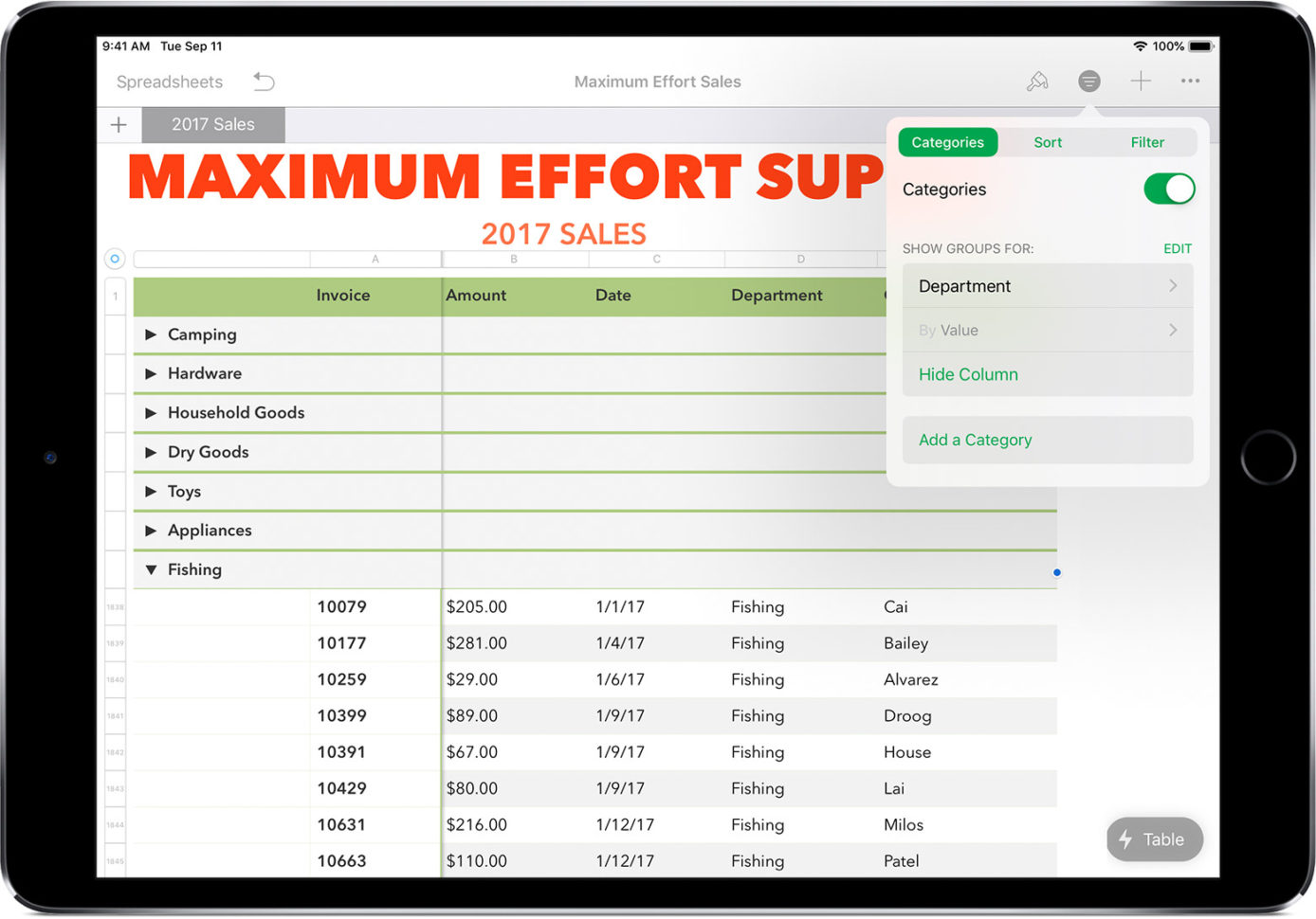 Smart Spreadsheet With Regard To Use Smart Categories In Numbers  Apple Support
