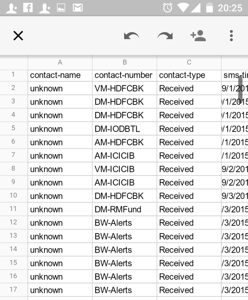 Sms To Spreadsheet For Adengappa  Sms To Spreadsheet