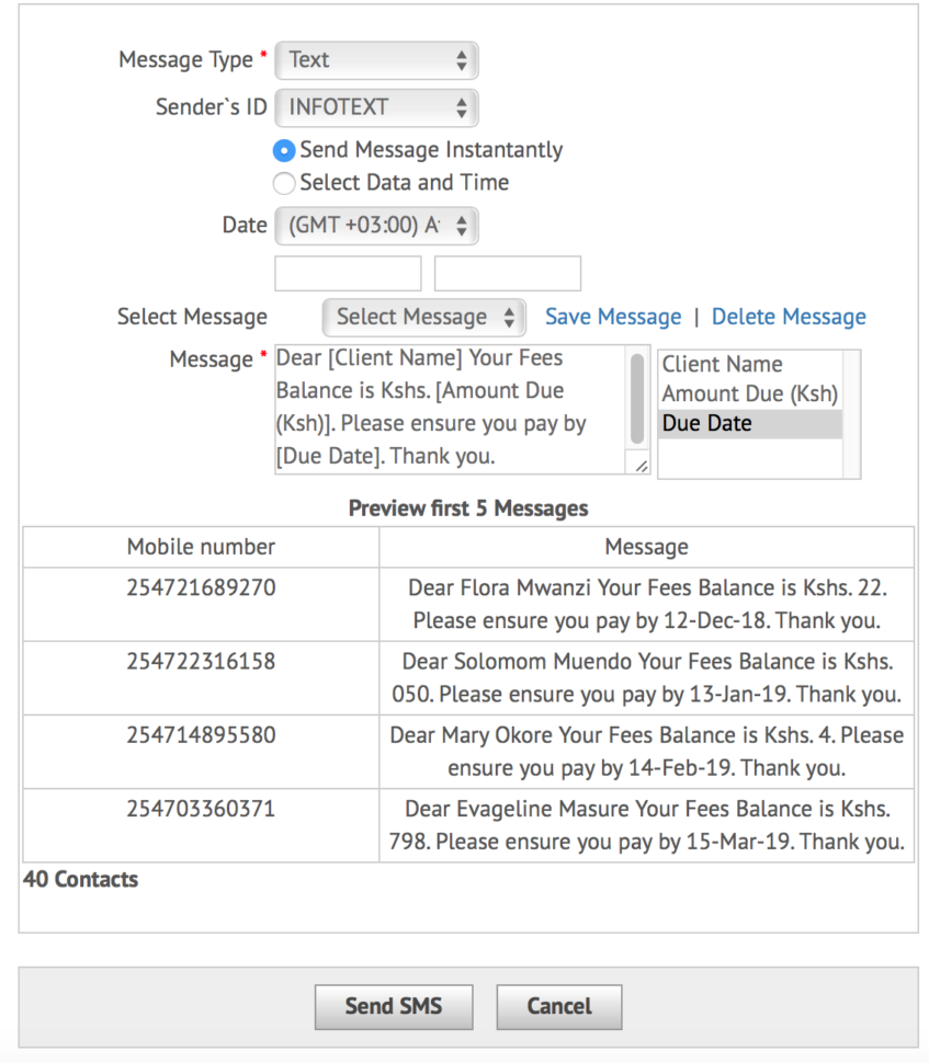 Sms To Spreadsheet Regarding Sms254  Corporate Sms Solution