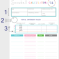 Snowball Method Spreadsheet Regarding Snowball Method Spreadsheet – Spreadsheet Collections