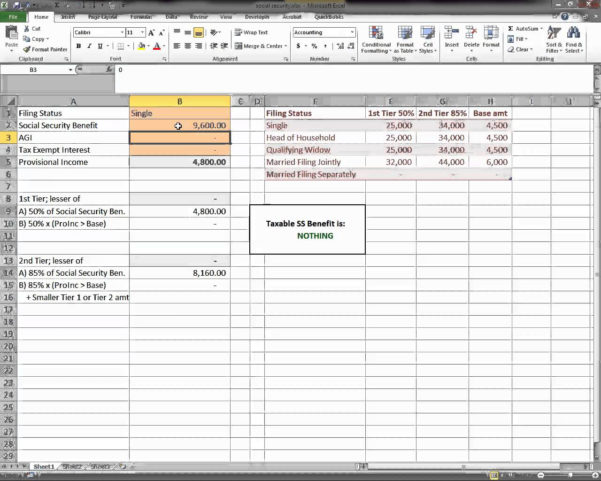 Social Security Benefits Estimator Spreadsheet intended for Social ...