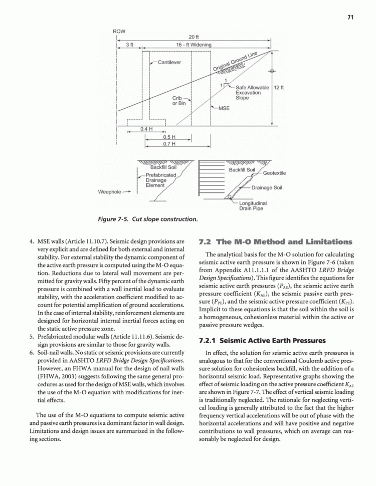 Soldier Pile Wall Design Spreadsheet Throughout Chapter 7  Retaining Walls  Seismic Analysis And Design Of