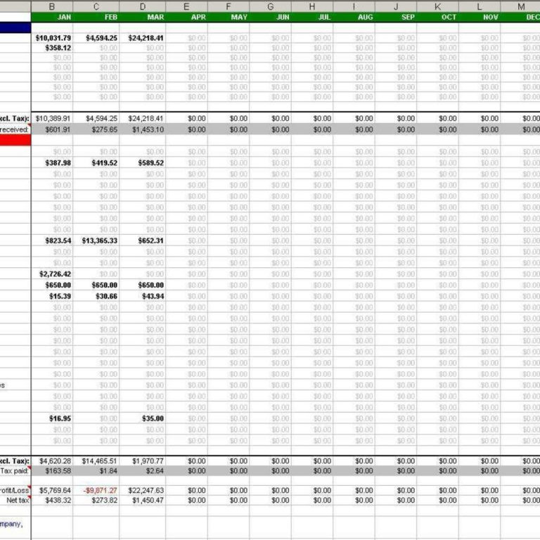 Sole Trader Spreadsheet Template — Db-excel.com