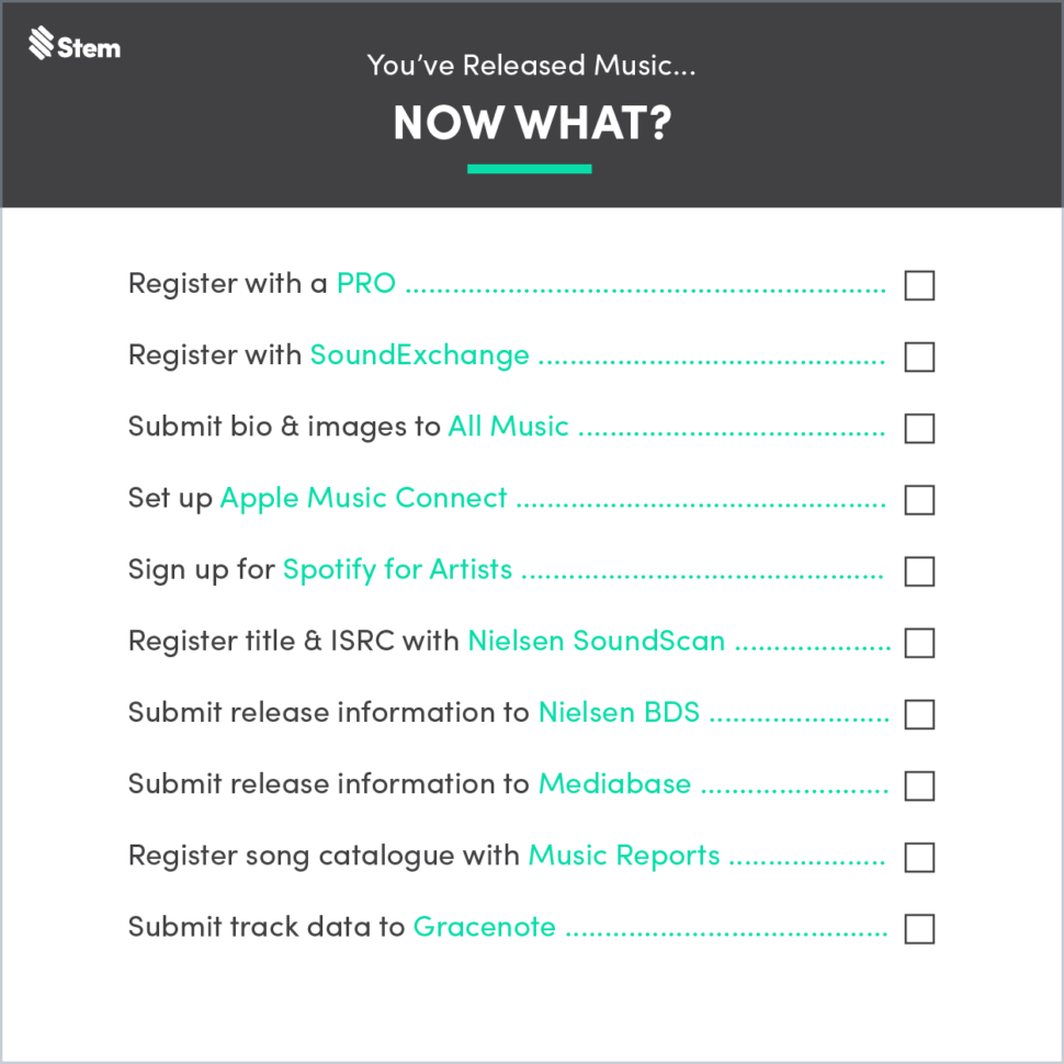 Soundexchange Spreadsheet With Regard To 10 Things To Do After Making Your Music Available Online  Stem