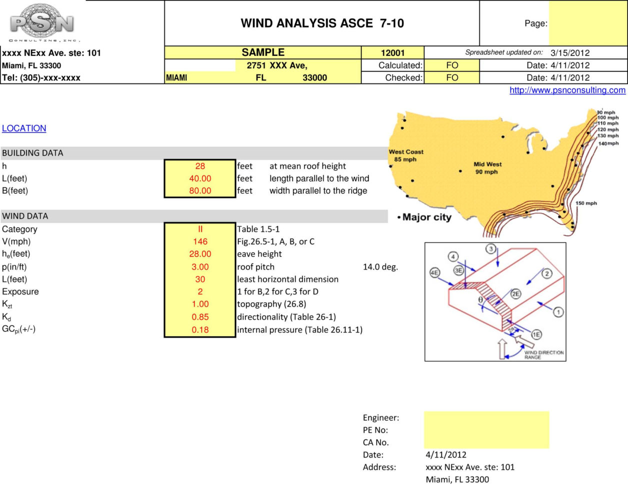 Spread Footing Design Spreadsheet For Excel Structural Calculators  Consulting, Inc.