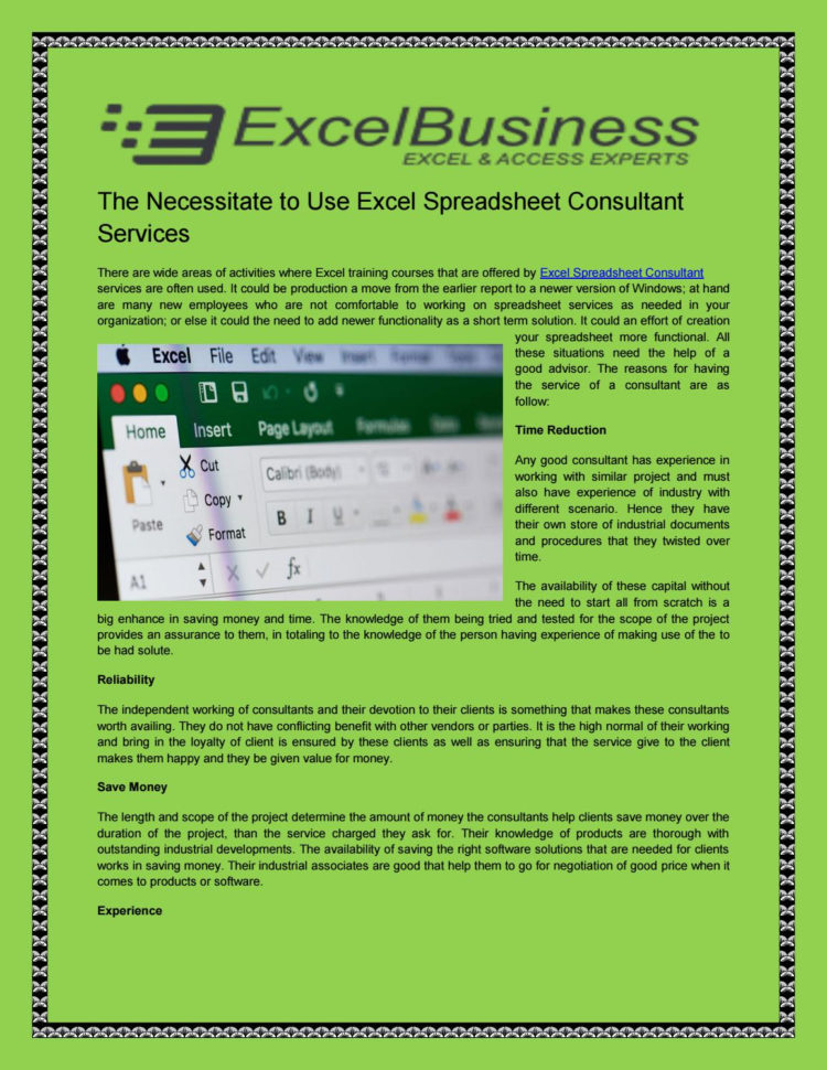 Spreadsheet Consultant Throughout The Necessitate To Use Excel Spreadsheet Consultant Services Spreadsheet Consultant Throughout The Necessitate To Use Excel Spreadsheet Consultant Services