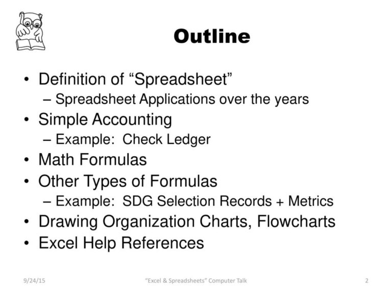 Spreadsheet Definition Computer in Introduction To Excel And