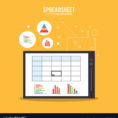 Spreadsheet Design In Spreadsheet Design Business And Infographic Vector Image