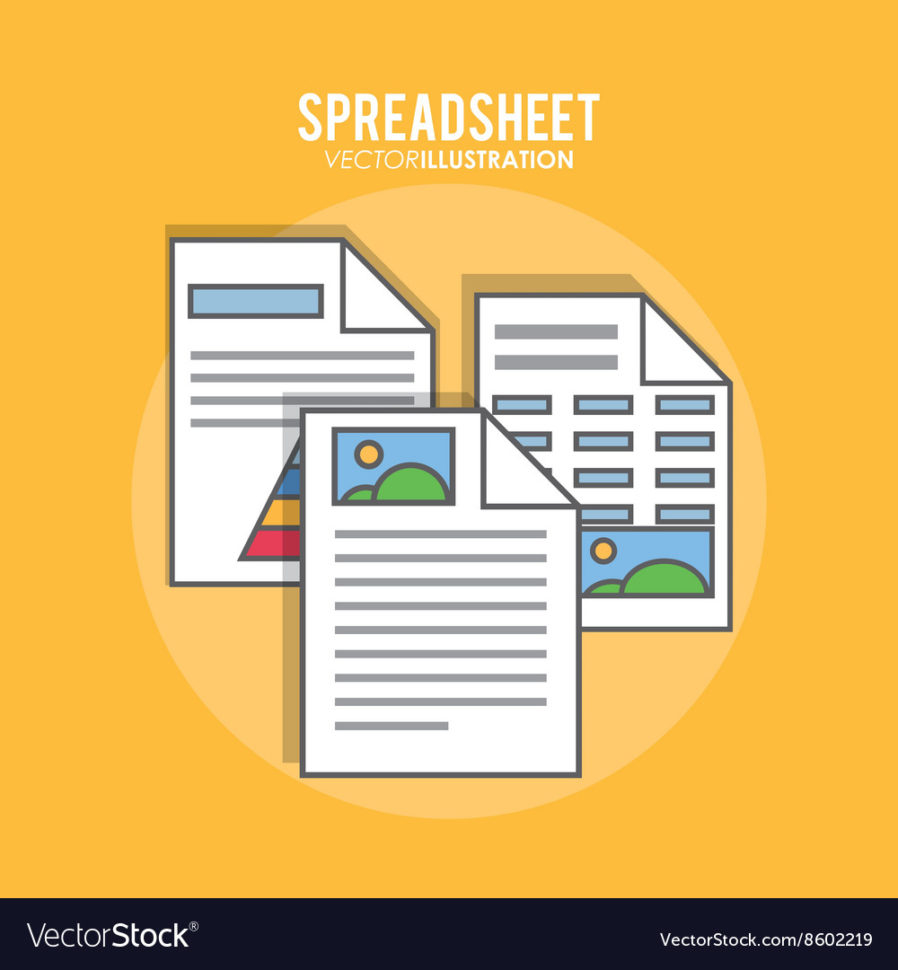 Spreadsheet Design Inside Spreadsheet Design Business And Infographic Vector Image
