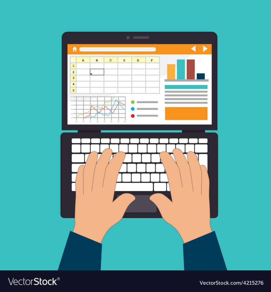 Spreadsheet Design Inside Spreadsheet Design Royalty Free Vector Image  Vectorstock