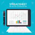 Spreadsheet Design Pertaining To Spreadsheet Design Illustration. Royalty Free Cliparts, Vectors, And