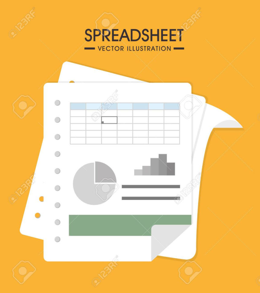 Spreadsheet Design Regarding Spreadsheet Design Illustration. Royalty Free Cliparts, Vectors, And