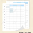Spreadsheet Design With Regard To Spreadsheet Design, Vector Illustration. Royalty Free Cliparts