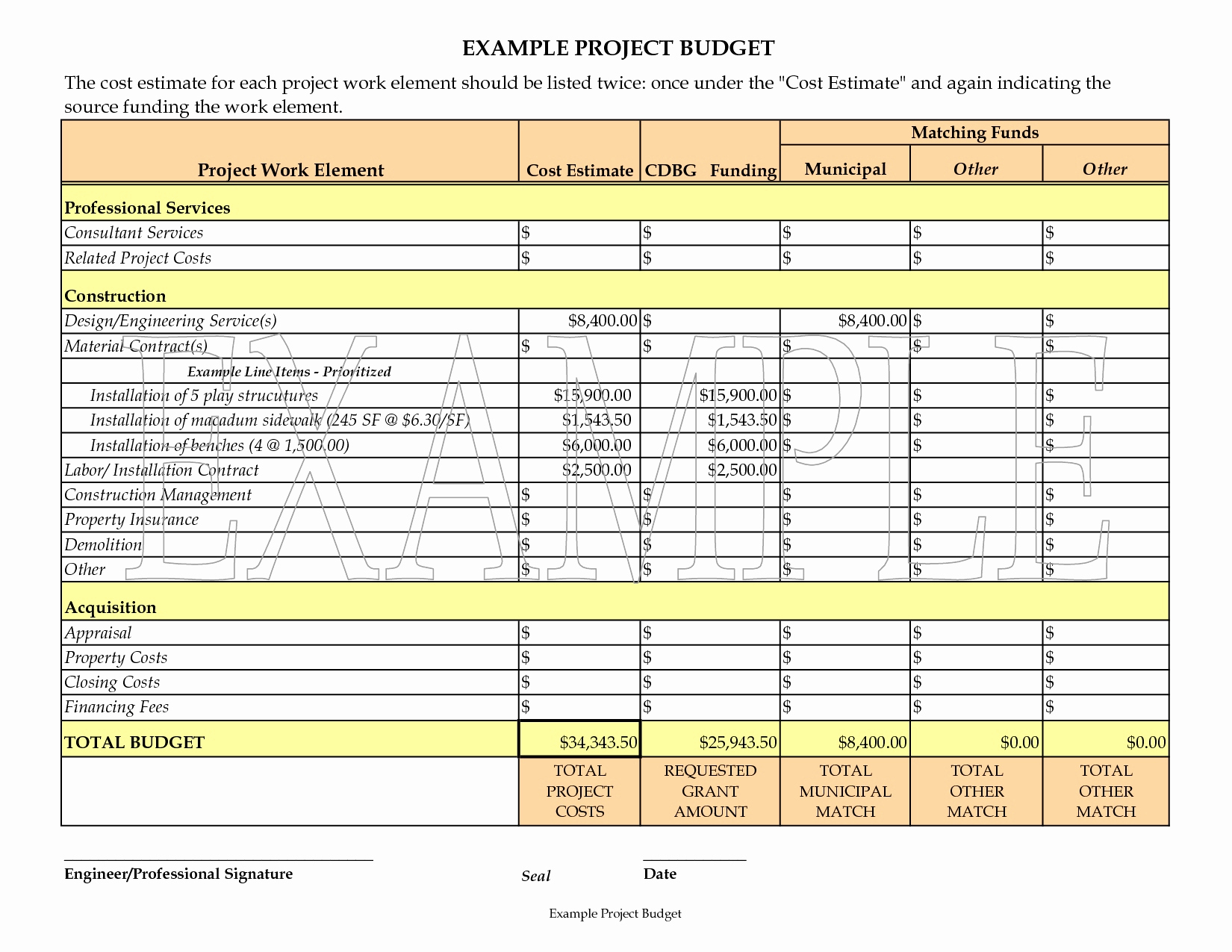 House Building Excel Template