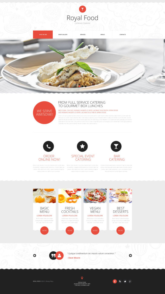 Spreadsheet For Catering Business Inside Catering Website Template