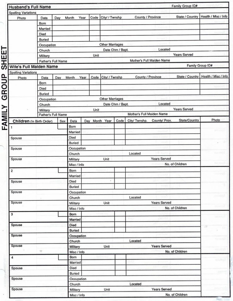 Spreadsheet For Family  Tree  intended for Genealogy 