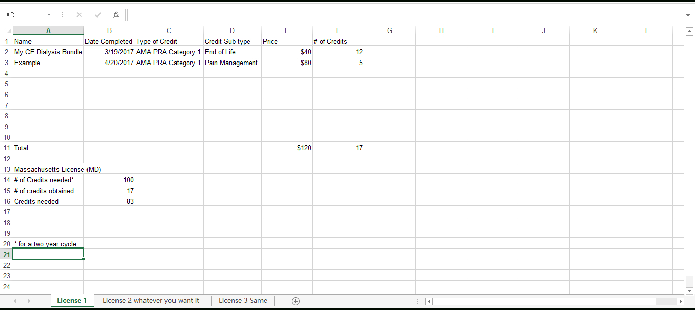 Spreadsheet For Tracking Lpc Hours —