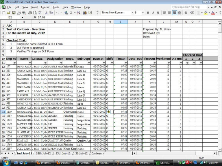 Spreadsheet Formulas for Excel Spreadsheet For Payroll Or Formulas With ...