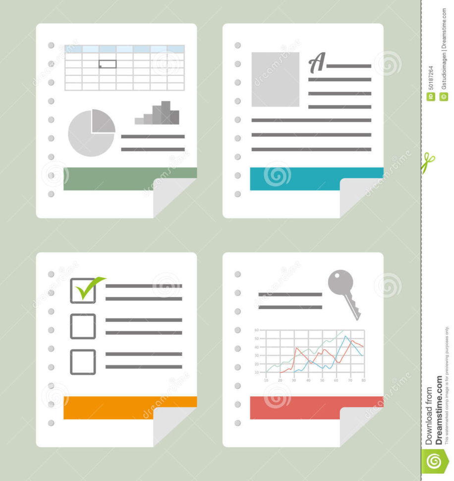 Spreadsheet Graphics In Spreadsheet Design, Vector Illustration. Stock Vector  Illustration