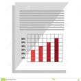 Spreadsheet Graphics Inside Spreadsheet With Statistics Graphics Icon. Stock Vector