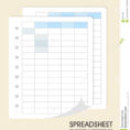Spreadsheet Graphics Regarding Spreadsheet Design, Vector Illustration. Stock Vector  Illustration