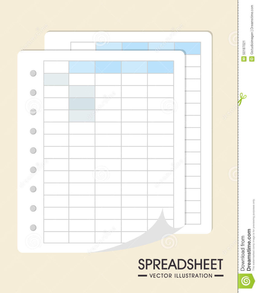 Spreadsheet Graphics Regarding Spreadsheet Design, Vector Illustration. Stock Vector  Illustration