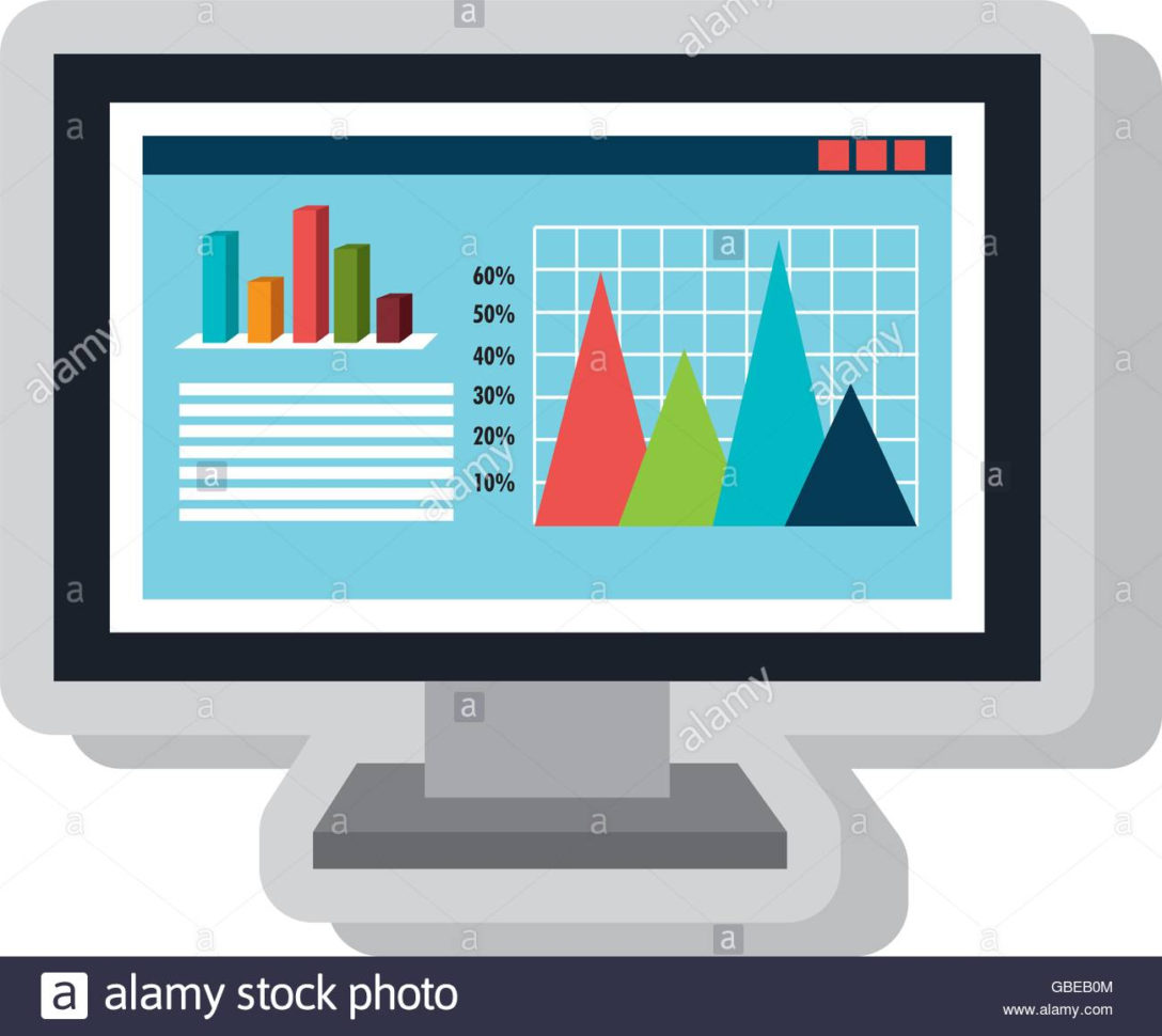 Spreadsheet Graphics Throughout Spreadsheet With Statistics Graphics Icon Stock Vector Art