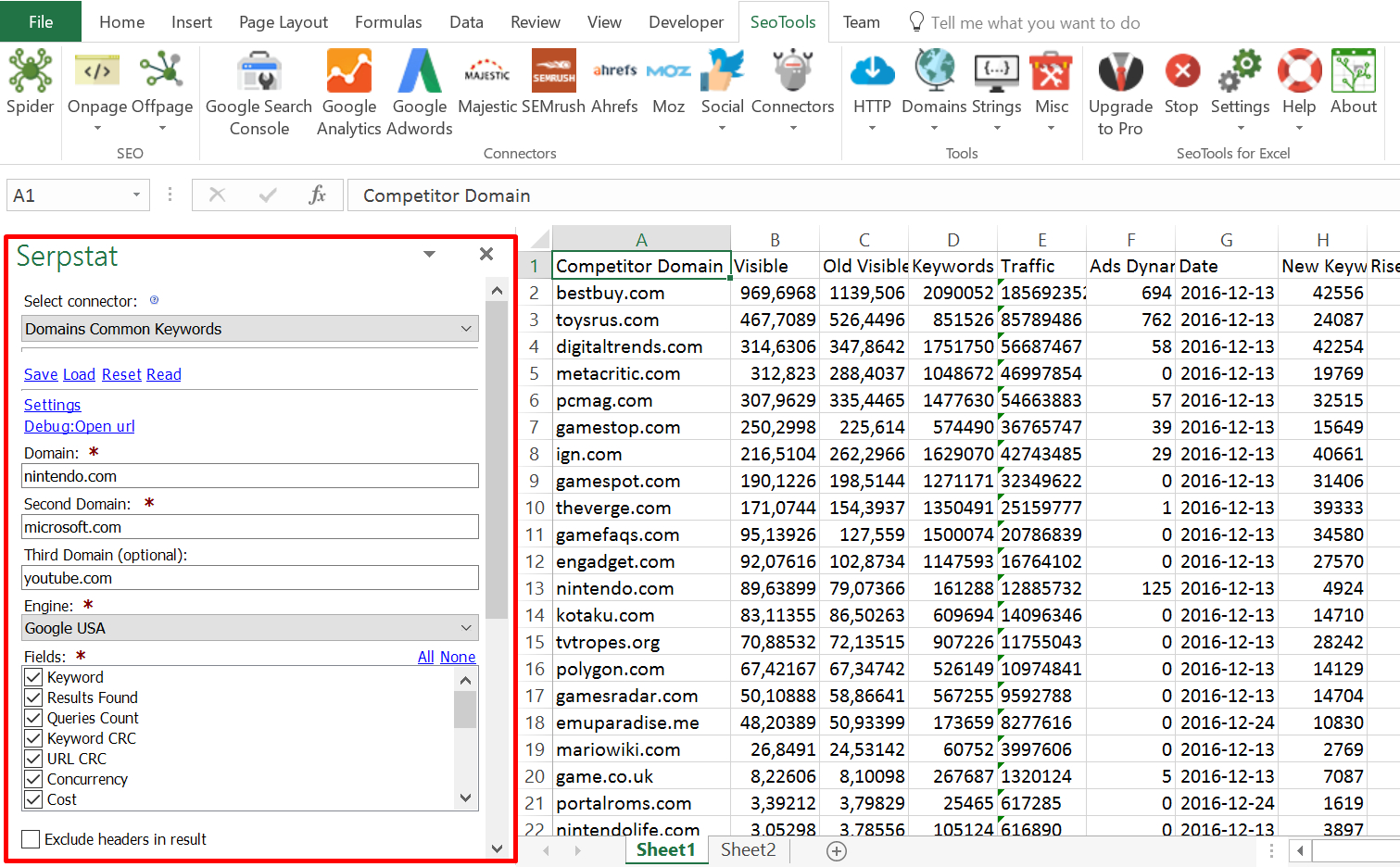 Spreadsheet Keywords Pertaining To Do You Like Spreadsheets? Because We've Integrated Serpstat Into