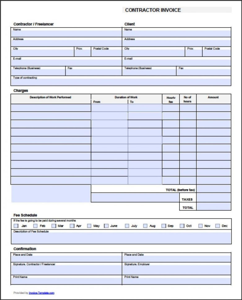Spreadsheet Layout Throughout Contractor Invoice Samples Independent Example Layout Xls Forms