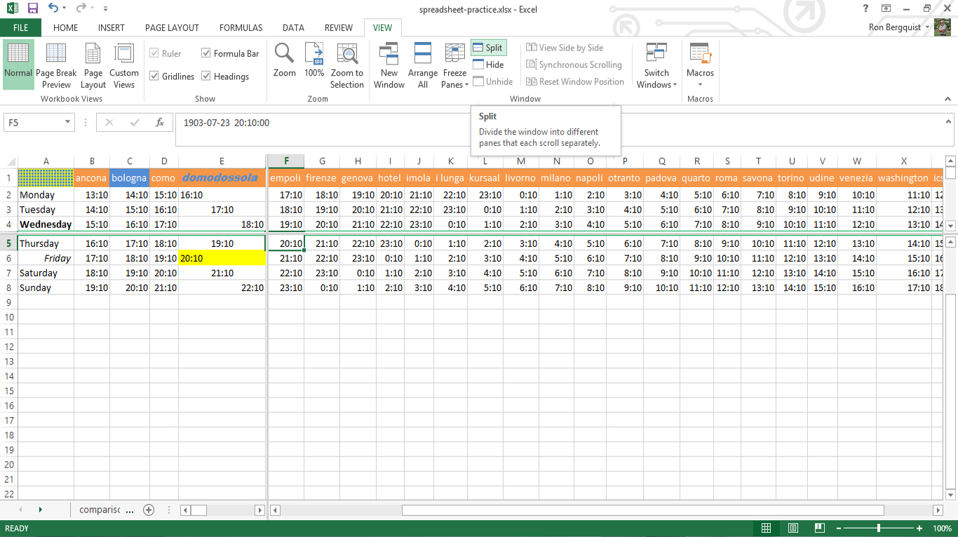 Spreadsheet Layout With Regard To Inls161002 Spring 2018 Information Tools  Setting Up A Spreadsheet