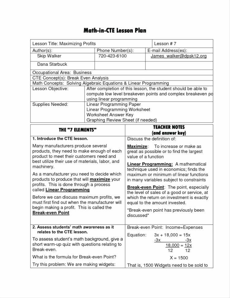 Spreadsheet Lessons For Middle School Within How To Make A Lesson Plan