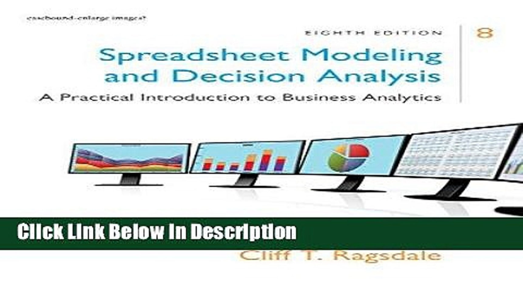 Spreadsheet Modeling &amp; Decision Analysis 8Th Edition Regarding Download] Spreadsheet Modeling Decision Analysis: A Practical
