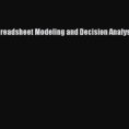 Spreadsheet Modeling And Decision Analysis Ebook Regarding Read Spreadsheet Modeling And Decision Analysis Ebook Free  Video