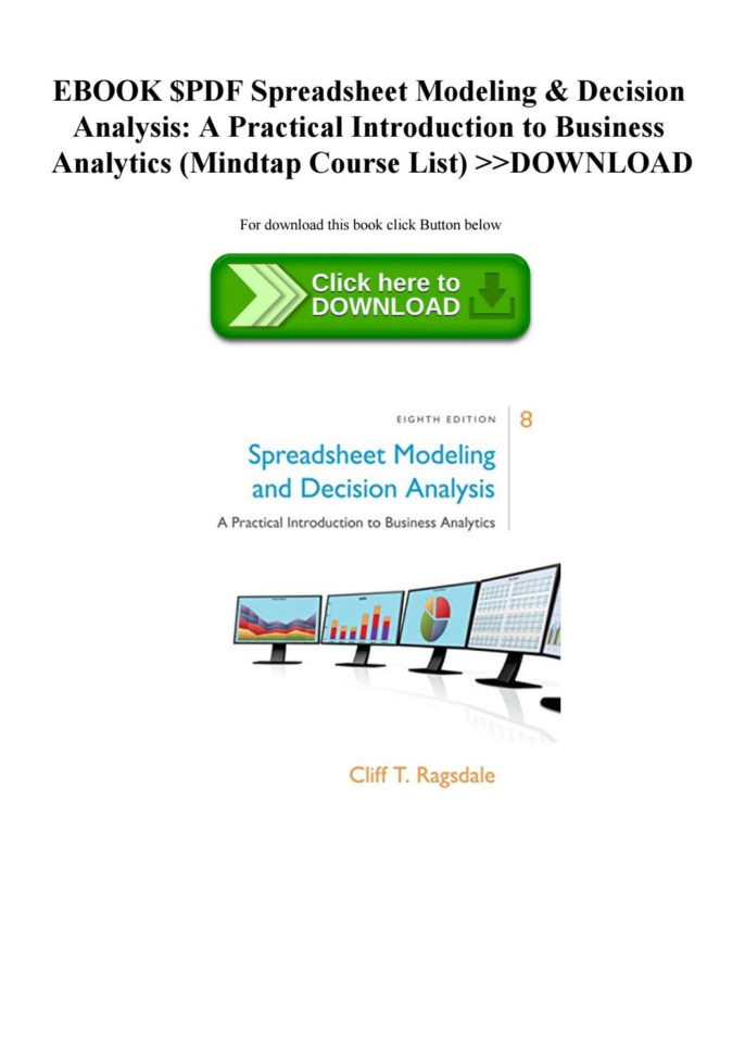 Spreadsheet Modeling And Decision Analysis Ebook Throughout Ebook $Pdf Spreadsheet Modeling  Decision Analysis A Practical