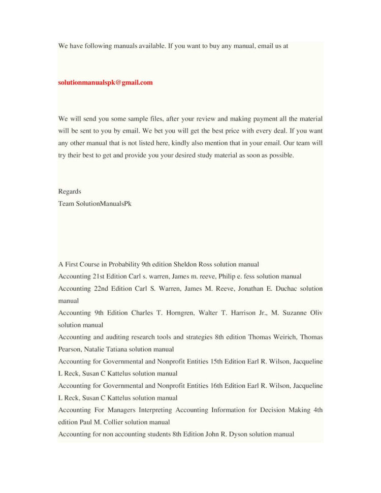 Spreadsheet Modeling And Decision Analysis Solutions Manual Free Pertaining To Calaméo  Solution Manuals Download